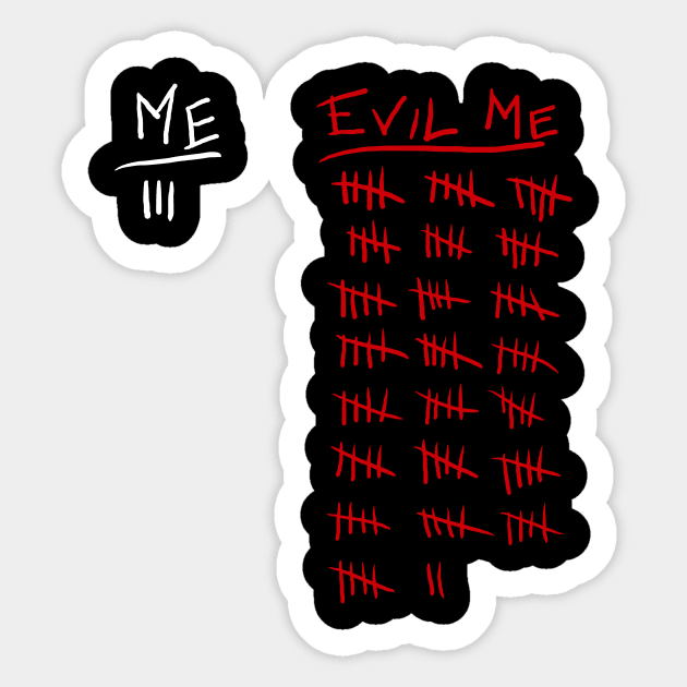 Me, Evil Me Sticker by Dark Dad Dudz